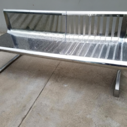 stainless steel outdoor bench